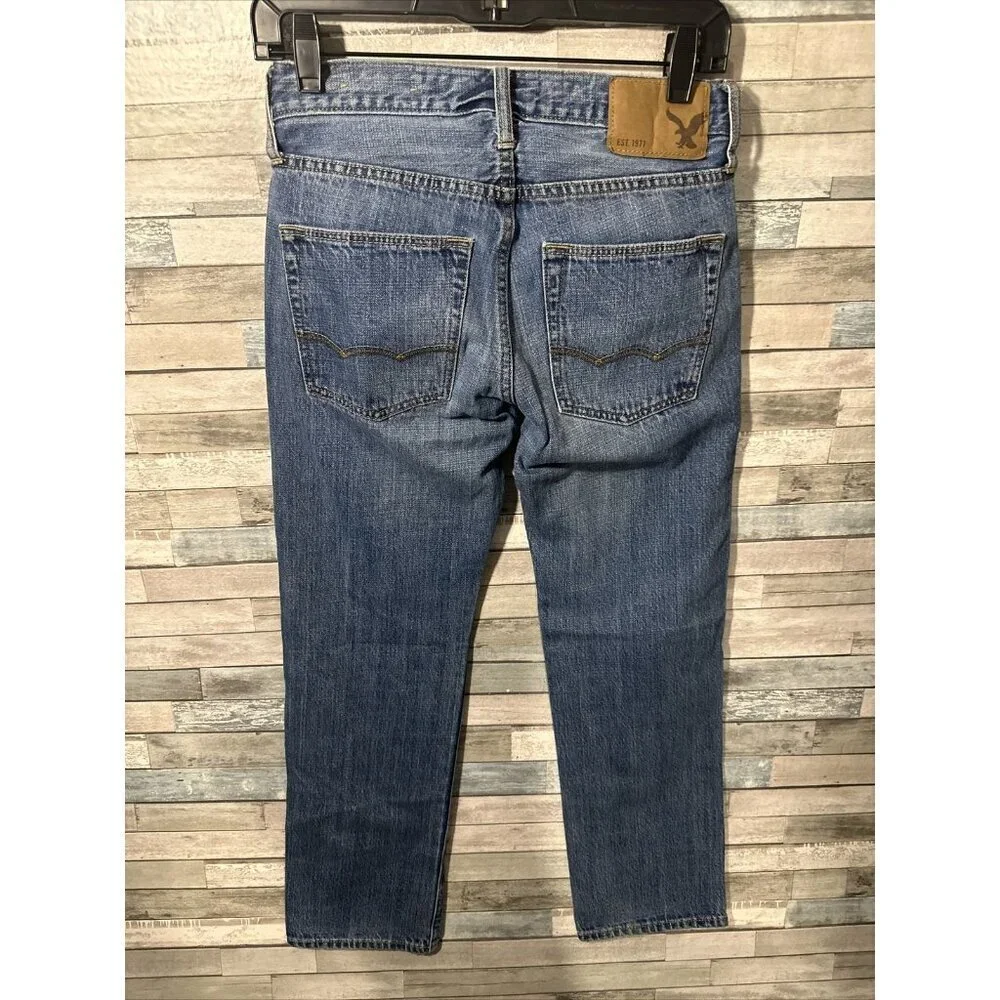 Men’s American Eagle Denim Jeans Medium Wash Slim Straight Size 26x28
